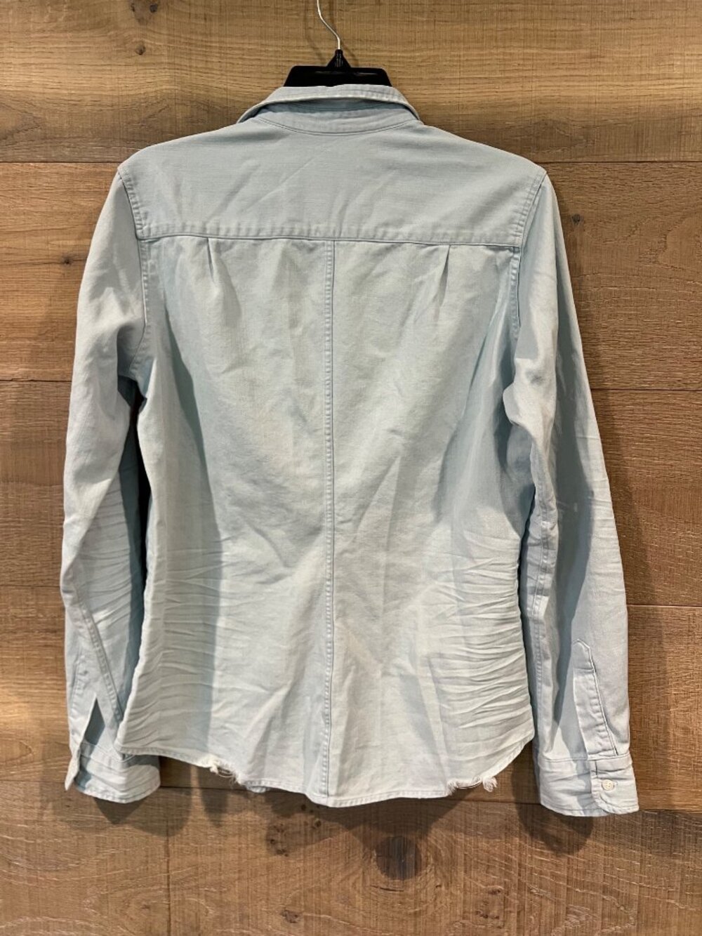 FRANK & EILEEN Barry Tailored Button Up Shirt Blue Wash SIZE M - Picture 9 of 11